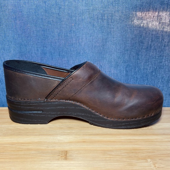 Dansko Professional Mens Clogs Shoes Oiled Leather Antique Brown Sz 45 11.5 12 main image 12